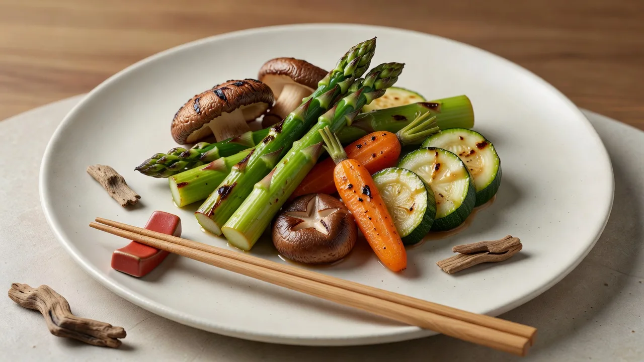季節野菜の炭火焼き