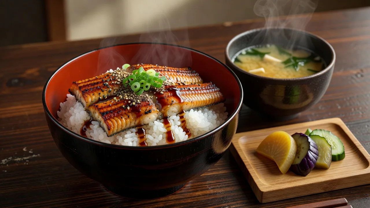 炭火で焼いたうなぎのうな丼